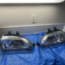 92-95 Honda Civic EG Hatch OEM Pair Headlights – Housing & Lens Only