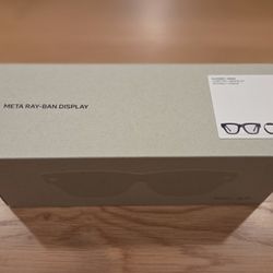 NEW Sealed Ray-Ban Meta Display Smart Glasses - Large Frame + Neural Band Size 2 - Black