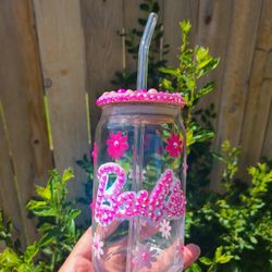 Barbie Bling Glass Can Cup