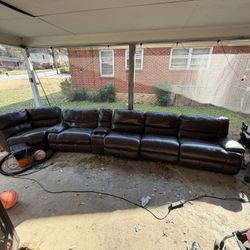 🔥 BIG Leather Reclining Sectional – $350 CASH – TODAY 🔥