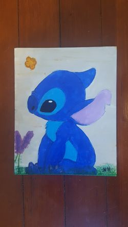 Painting of stitch from Lilo and stitch