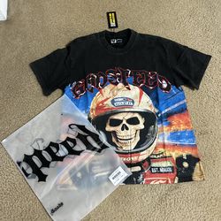 Godspeed Skull Racing Helmet T-shirt Small