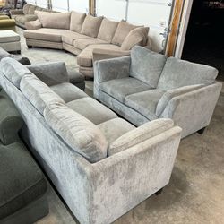 Grey Couch Set “WE DELIVER”