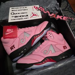 Awake NY x Air Jordan 5 Retro 'Boro - Arctic Pink Size 10.5