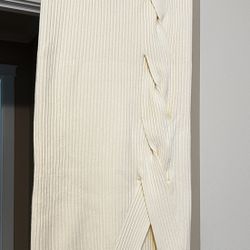 Anthropologie Maeve Desiree Knit Midi Skirt, Ivory, XS