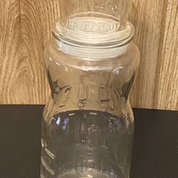 Vintage Mr Peanut Glass Jar 75th Anniversary 