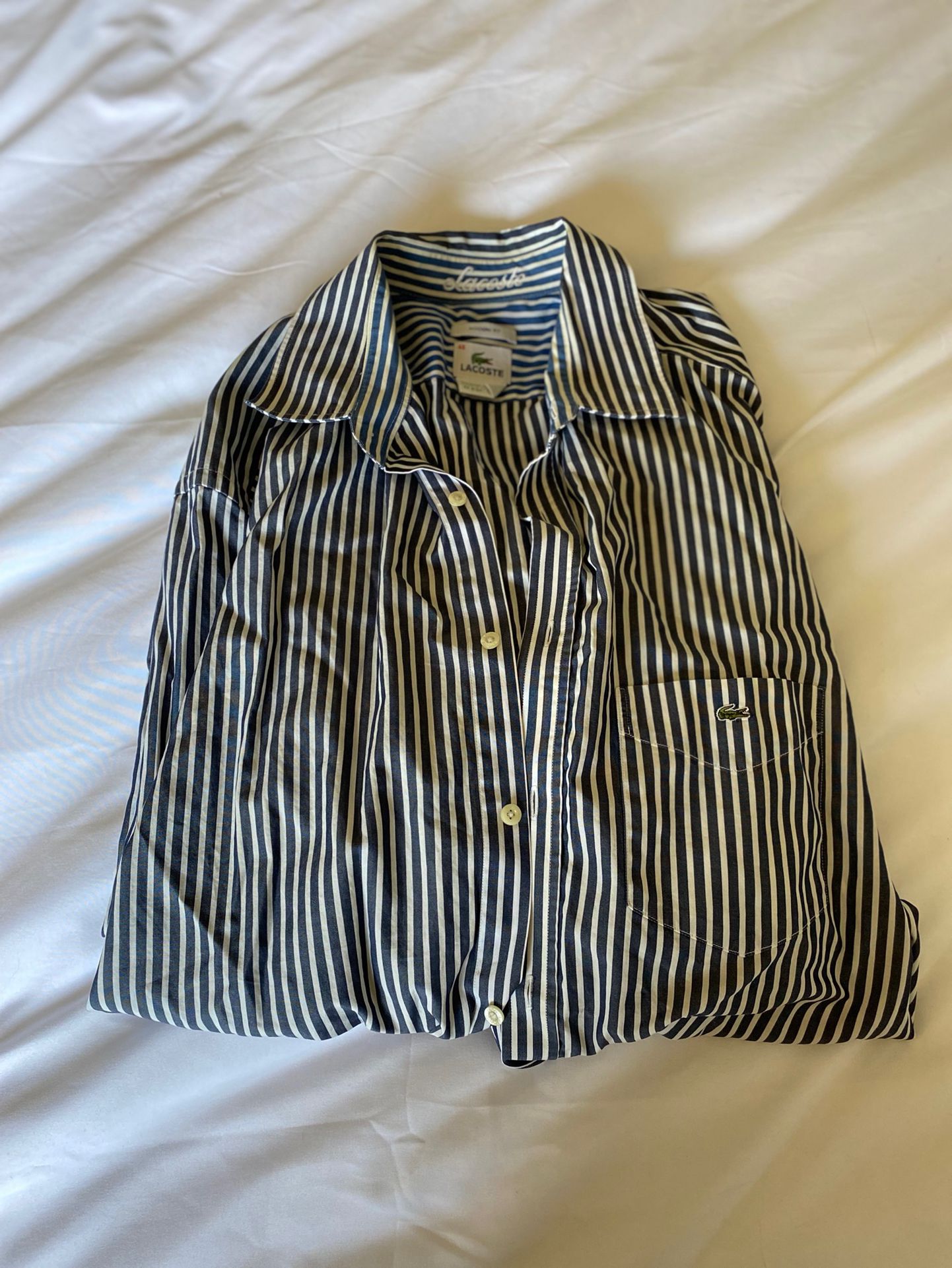 Mens Lacoste Up Striped Shirt Size 46 for Sale San Francisco, CA - OfferUp
