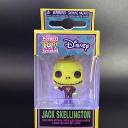 New NBC Jack Skellington Funko Pop Pocket Keychain BL