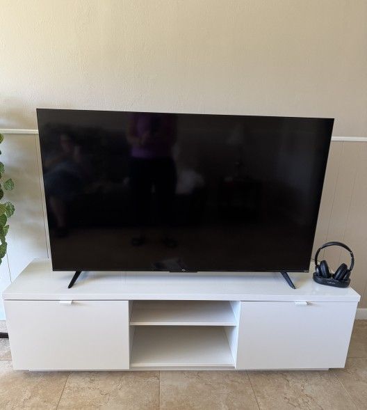 White IKEA TV  stand