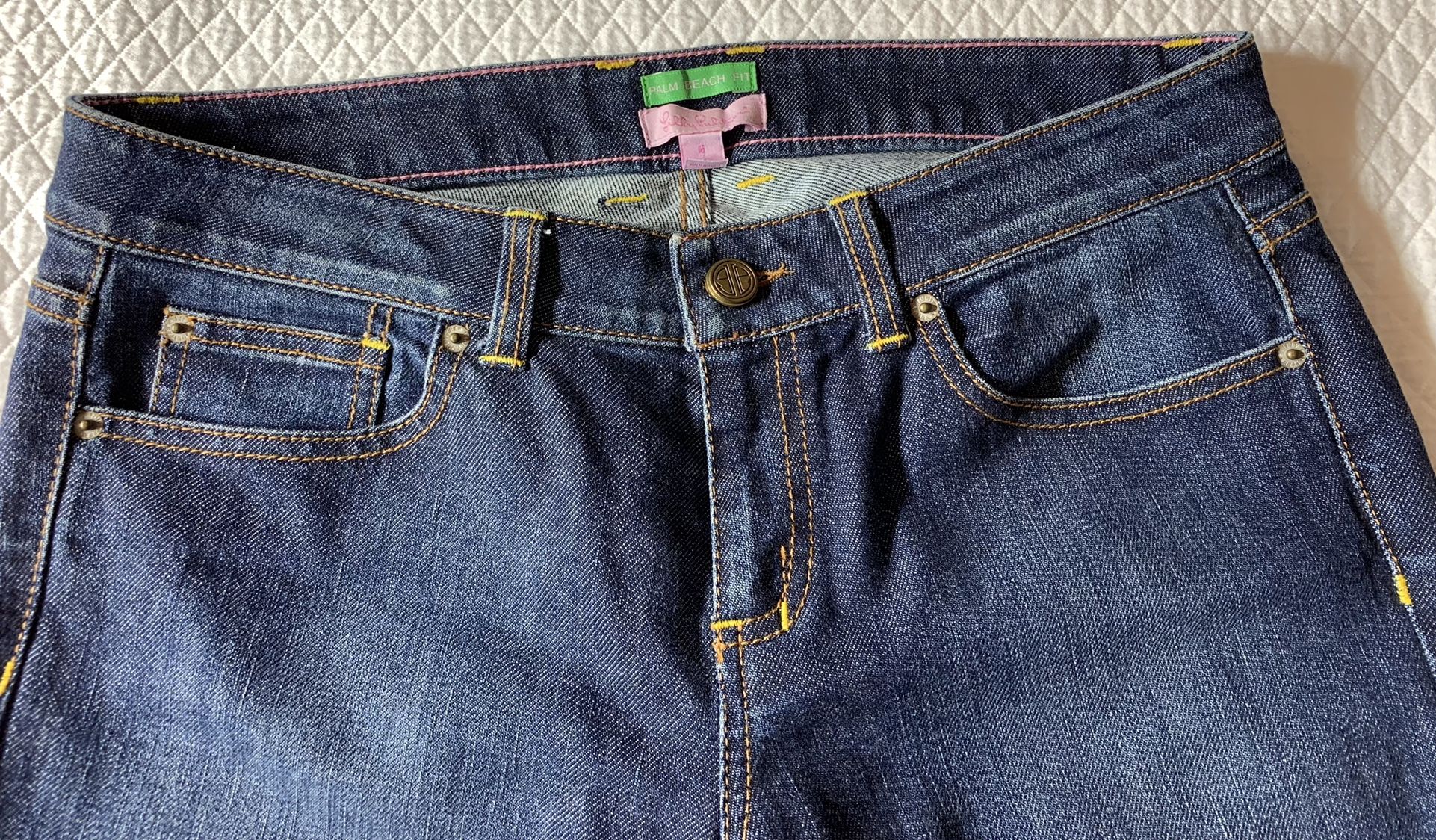 Lilly Pulitzer Dark Wash Palm Beach Fit Jeans Size 6