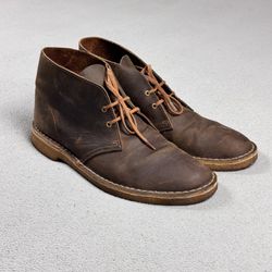 Clarks Originals Desert Boots Mens Size 10.5 M Beeswax Brown Leather Chukka