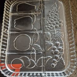 vintage Indiana Glass Co. divided relish Dish.