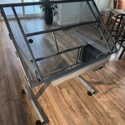 Glass Drawing Desk 