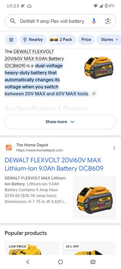 DeWalt 9ah flex volt battery