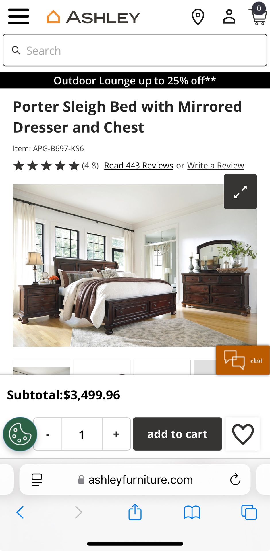 King Size Sleigh Bedroom Set