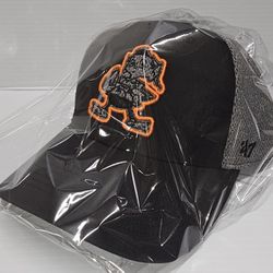 Cleveland Browns NFL '47 MVP Clean Up OSFA Blk-Gry Brownie Elf Hat NEW w/Tags