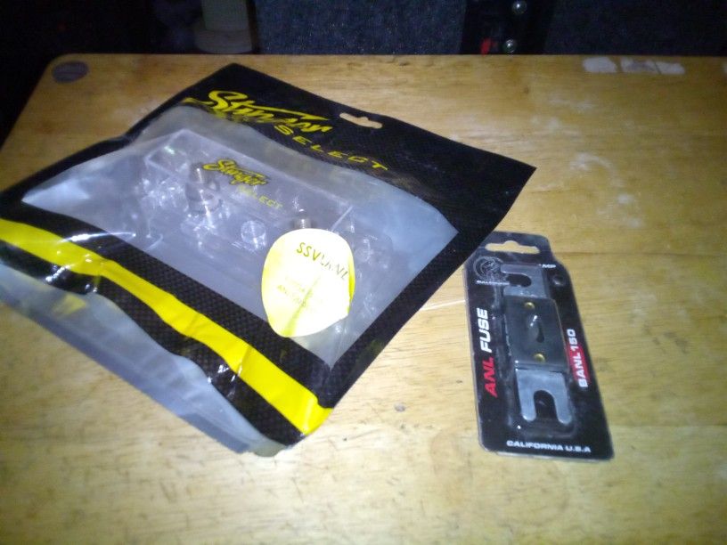 Brand New Stinger Select ANL Fuse Holder 1/0 Gauge Or 4 Gauge And Bullz⚡ Audio Fuse 150A Amp
