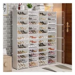 Portable Shoe Rack Shoe Storage Shelf Organizer with Transparent Cover V050