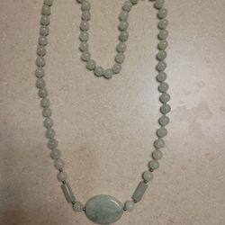 Jade Necklace.  Weight Is 115.2 Grams 