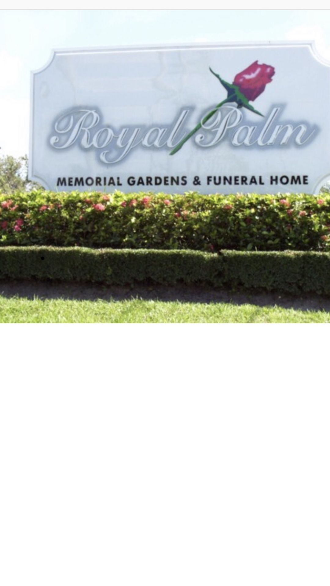 Royal Palm Memorial Gardens cemetery plot