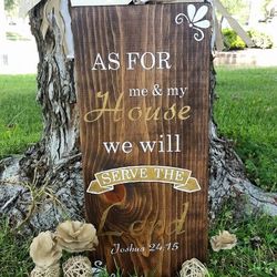 Christian wood sign