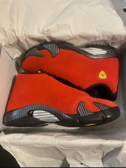 Air Jordan 14 Retro Ferrari Red Sneakers