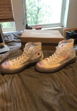 Off White Vulcanized Converse REPS READ DESCRIPTION ⬇️⬇️