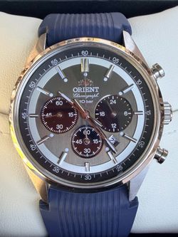 🌞 Orient Solar Chronograph TX00-C0-B, Pristine Like New Made in Japan