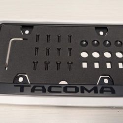 All Black Metal Toyota Tacoma License Plate Frame