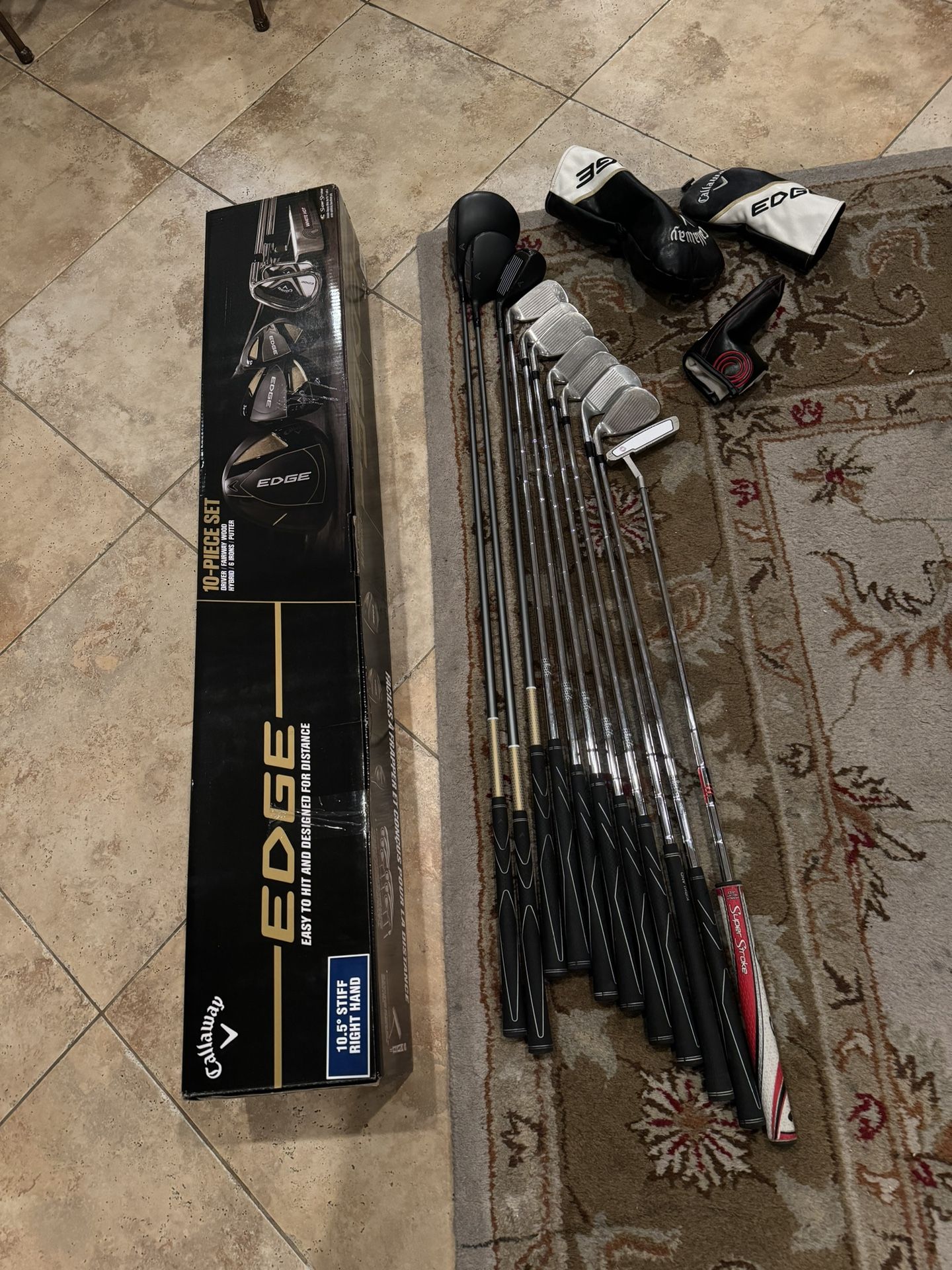Callaway Edge Golf Stiff Flex Full Set Driver Irons, Putter, Etc