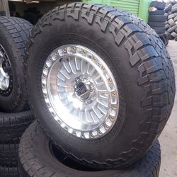 Kms wheels 17x9 6x139.7 6x5.5 ON 285 70 17 FALKEN AT