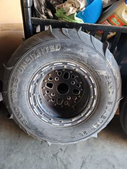 DWT Sector beadlocks With Sand Tires Unlimited 28" 4x156 Rzr pattern