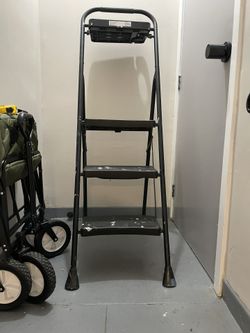 3-Step Pro-Grade Steel Painting Project Ladder w/ Paint tray