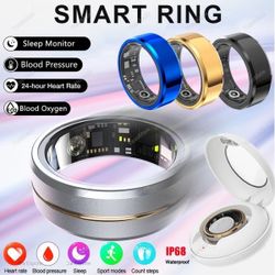 Smart Rings Military Grade Titanium Steel for Women & Men's Health Monitoring