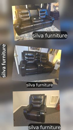 Sofas set 3pcs recliner manual nuevos