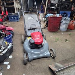Grey Push Lawn Mower