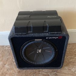Kicker CompR 12” Subwoofer & Pioneer Amp