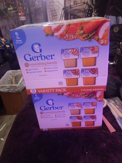 2 Boxes  Gerber baby Nourishing Blends 16 variety pack