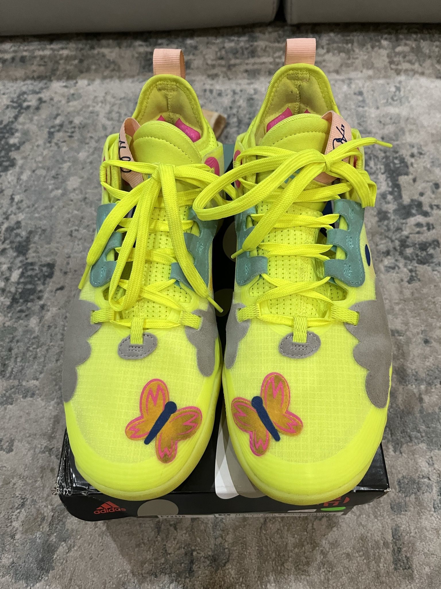 Adidas Harden Vol Mens Solar Yellow Basketball Shoes