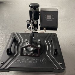 LIKE NEW “8-in-1” Heat Press system with drinkware, hat/cap, and plate accessories!