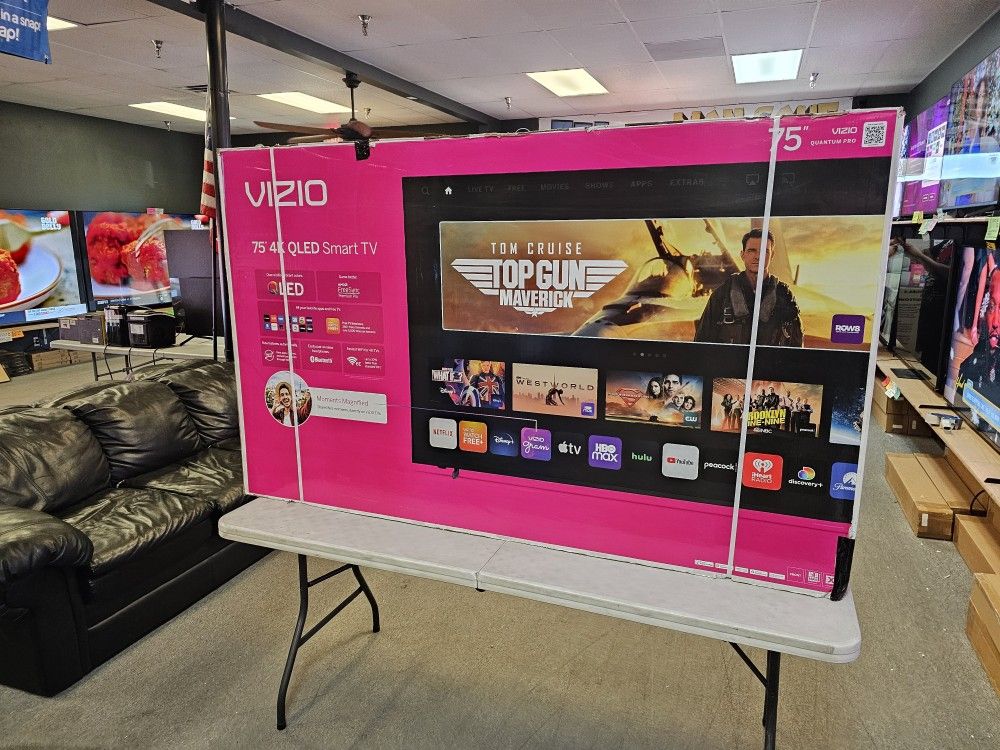 VIZIO 75 INCH QUANTUM PRO QLED TOP RATED TV'S 120HZ FULL ARRAY HDMI 2.1 IN STOCK W/WARRANTY - PAYMENT PLANS