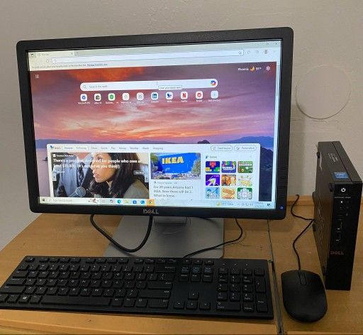 Dell Optiplex 3020M Micro Desktop Mini Tower PC
Intel® Core™ i3-4160T CPU @ 3.10GHz
6GB DDR3 SDRAM.
120 GB SSD
Windows 10 pro. Microsoft office inst