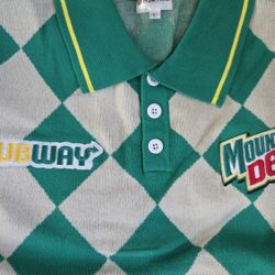 Subway + Mountain Dew + Happy Gilmore Knit Shirt (XL) and sunglasses, brand new!