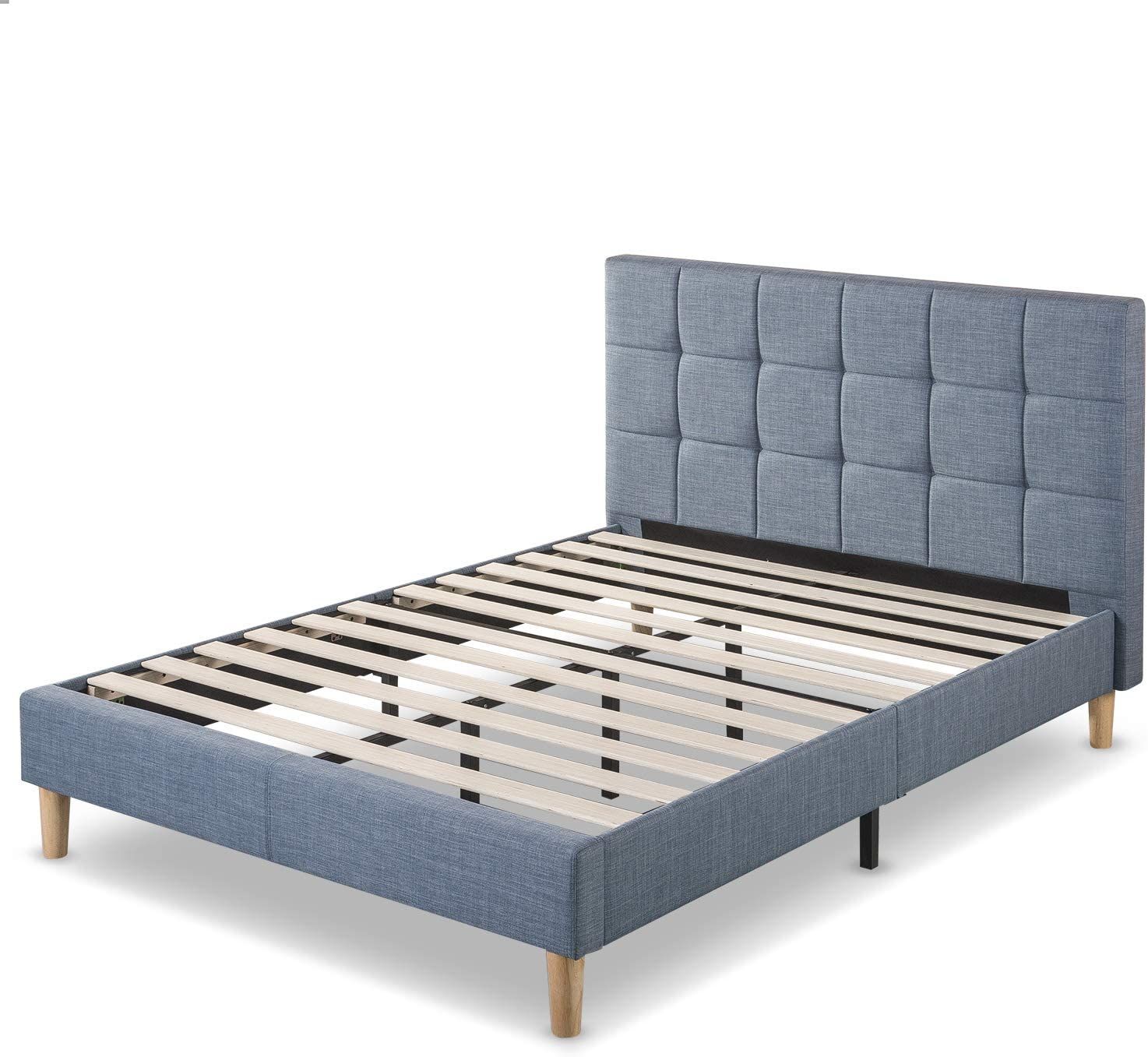 SALE!!!! New in box Zinus Lottie Upholstered Platform Blue Bed Frame King size