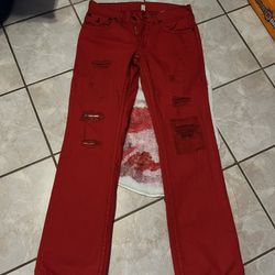 Red True Religion Jeans 