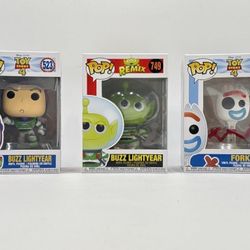 Funko Pop! Toy Story 4 and Remix Lot of 3 Vinyls