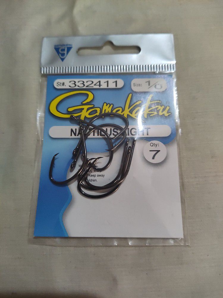 7 Packs Of Gamakatsu Fishing Hooks Assorted Sizes New 20 Dollars for Sale  in Moreno Valley, CA - OfferUp