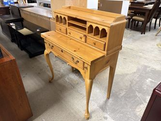THOMASVILLE 1800s Rustic Knotty Pine Secretary Desk