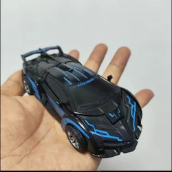 Transforming Robot Car Toy - Collision-Activated, Inertia-Powered, ABS Plastic Vehicle with Realistic Details and Action Pose, Ideal Christmas Gift fo