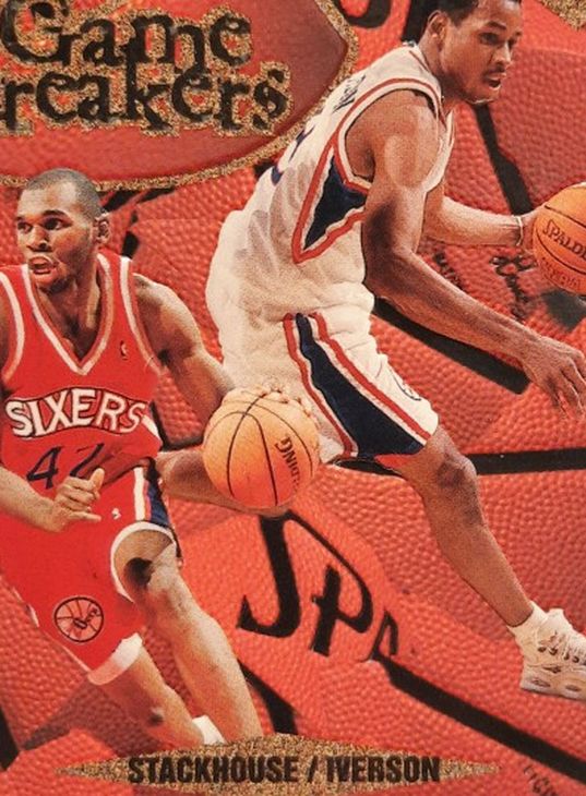 Rare 1997 2nd Year Fleer Game Breakers Allen Iverson Embossed